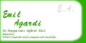 emil agardi business card