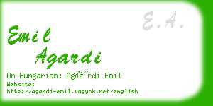 emil agardi business card